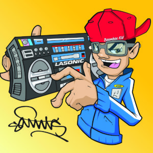 graffiti boombox character